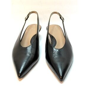 Naturalizer Nicolette Pointed Toe Kitten Heel Slingback Pumps Black Size 10W NWT